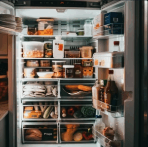 fridge, refrigerator, leftovers